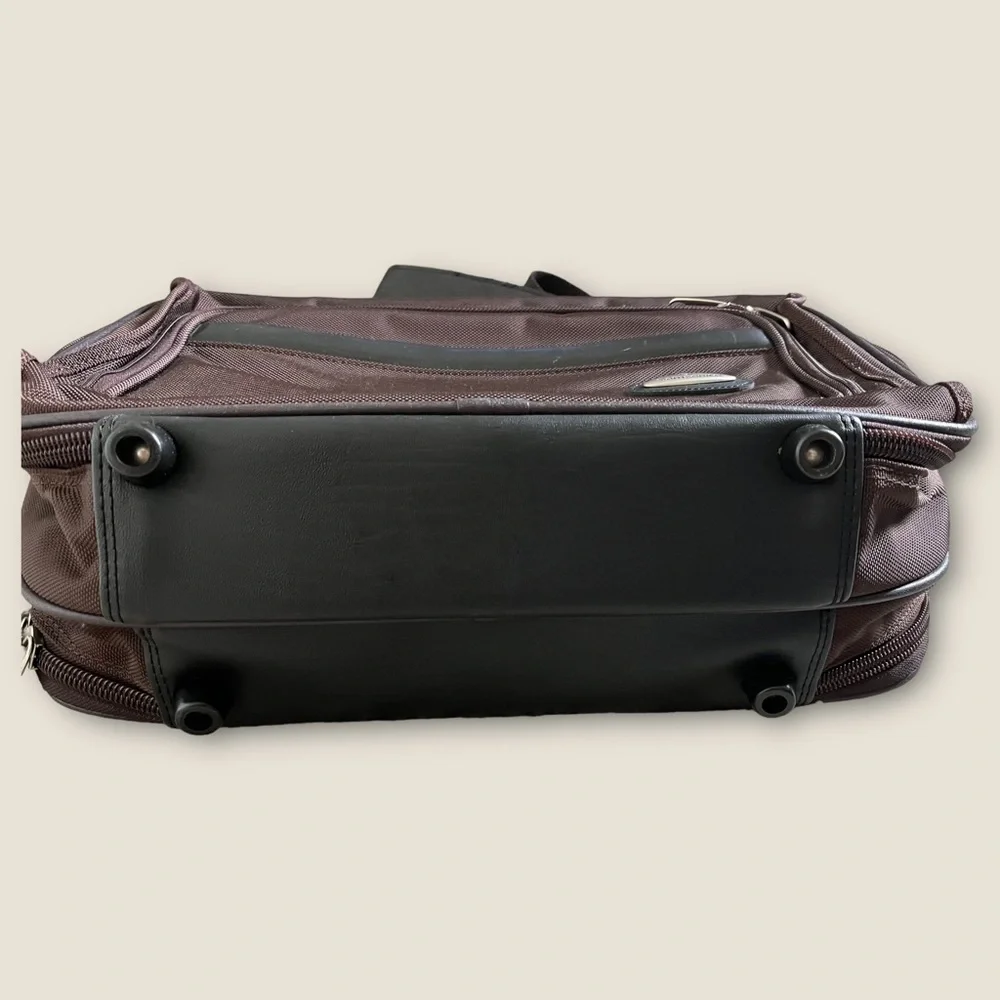VTG Samsonite Laptop Work Luggage Case Bag 16.5 Inch Brown Canvas GOOD CONDITION